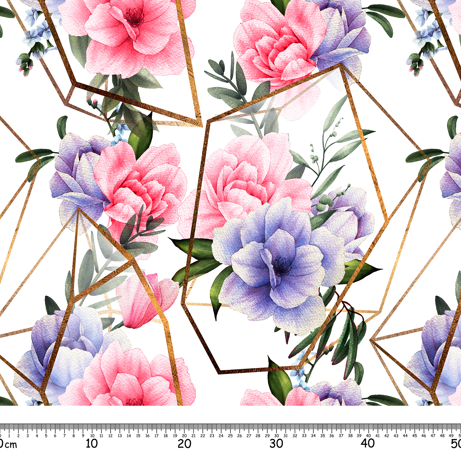 Seamless,Floral,Pattern,With,Flowers,On,Light,Background,,Watercolor.,Template