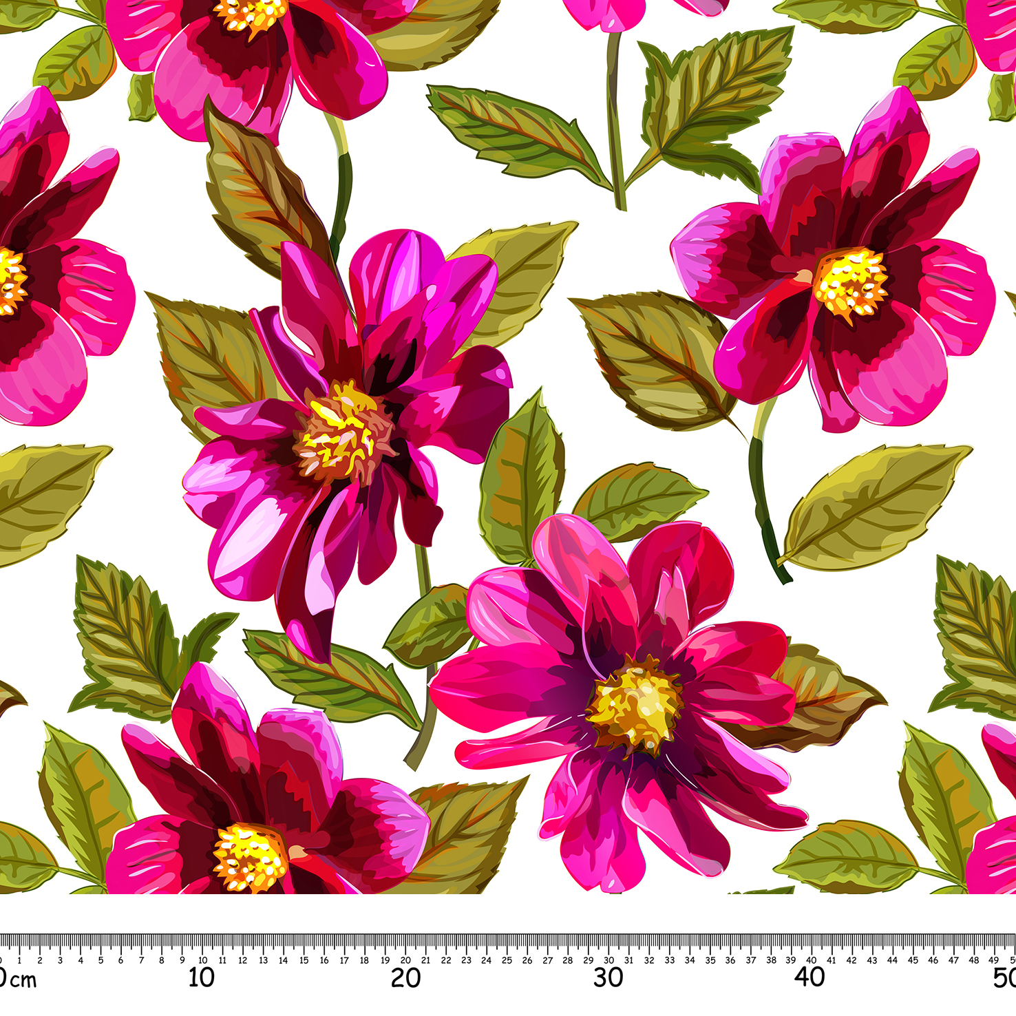 Abstract,Seamless,Pattern,With,Isolated,Hand,Drawn,Red,Flowers