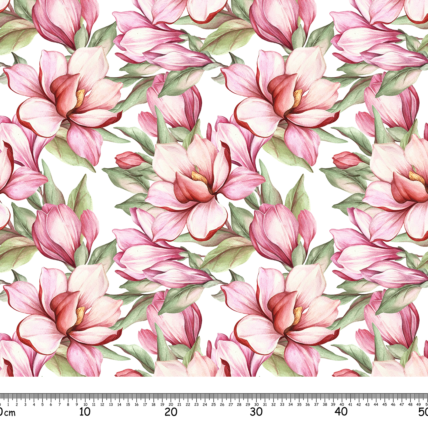 Seamless,Pattern,With,Blooming,Magnolia.,Watercolor,Illustration.