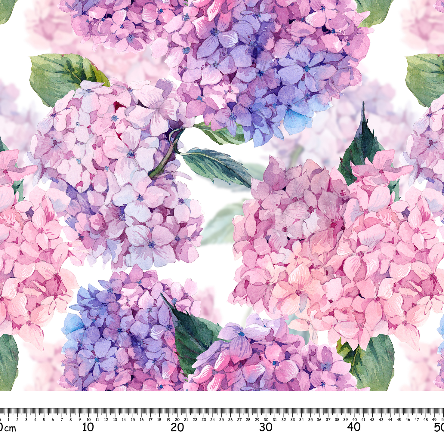 Summer,Watercolor,Vintage,Floral,Seamless,Pattern,With,Blooming,Hydrangea,,Botanical