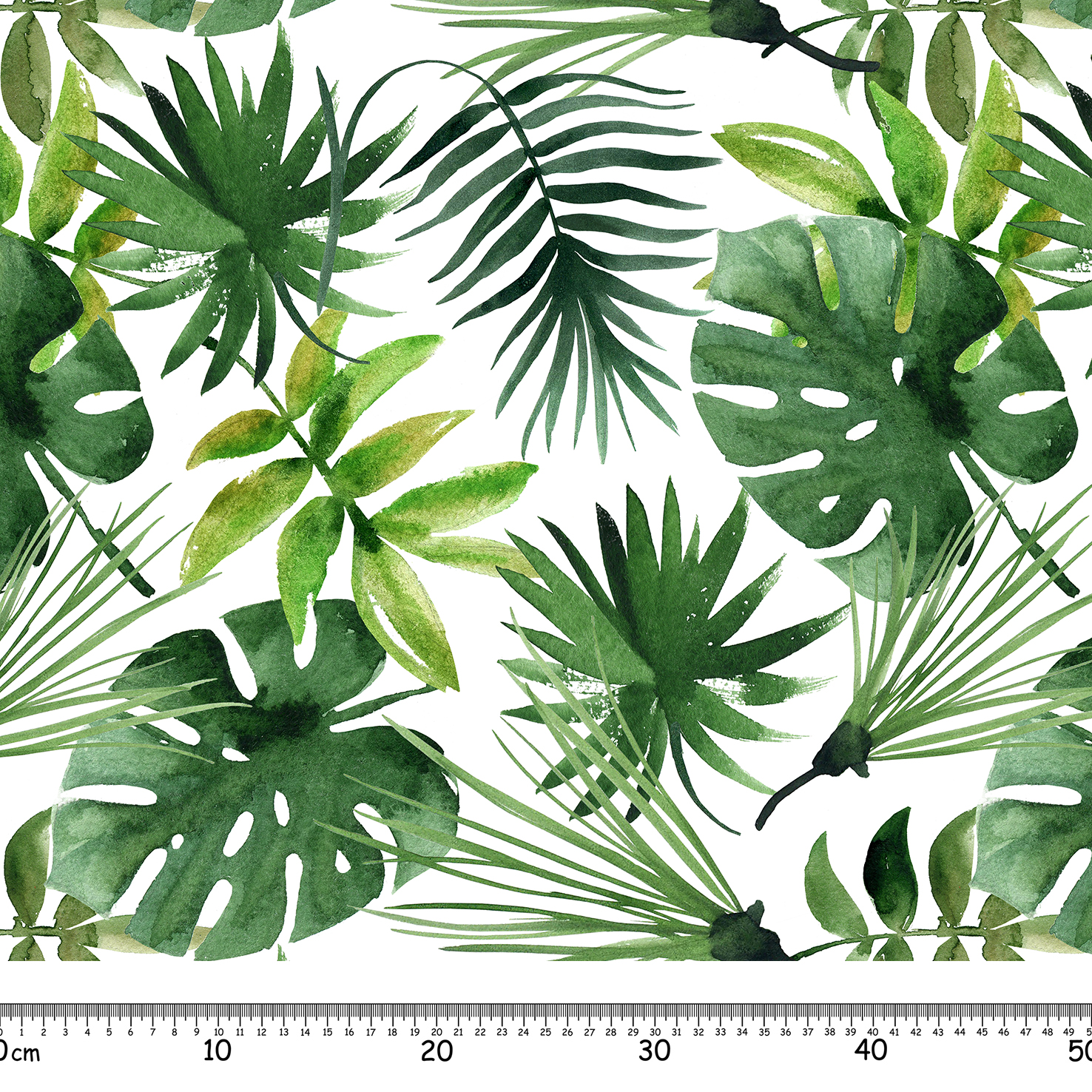 Watercolor,Tropical,Leaves,Seamless,Pattern